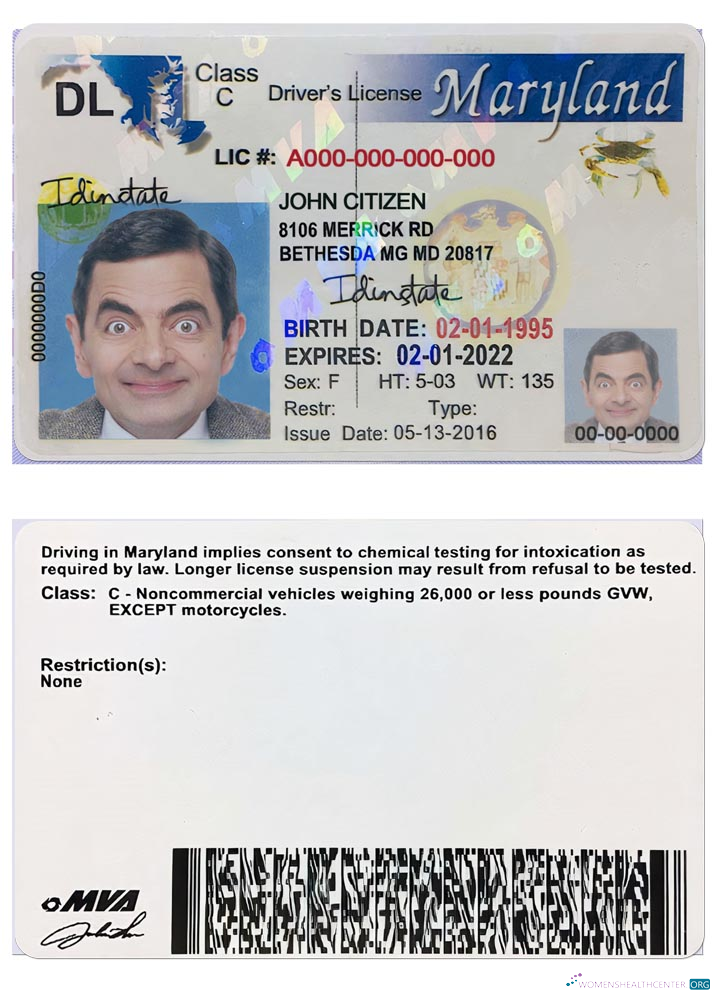 download USA Maryland driving license 2003 2016